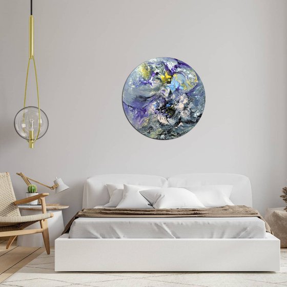 Abstract round painting contemporary art