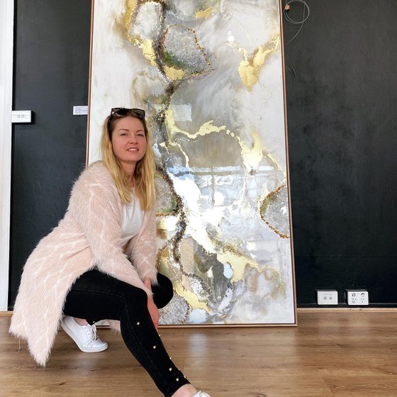 Marble Gold Abstract Artwork