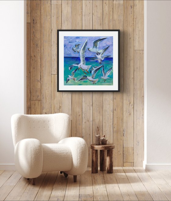 Flying birds