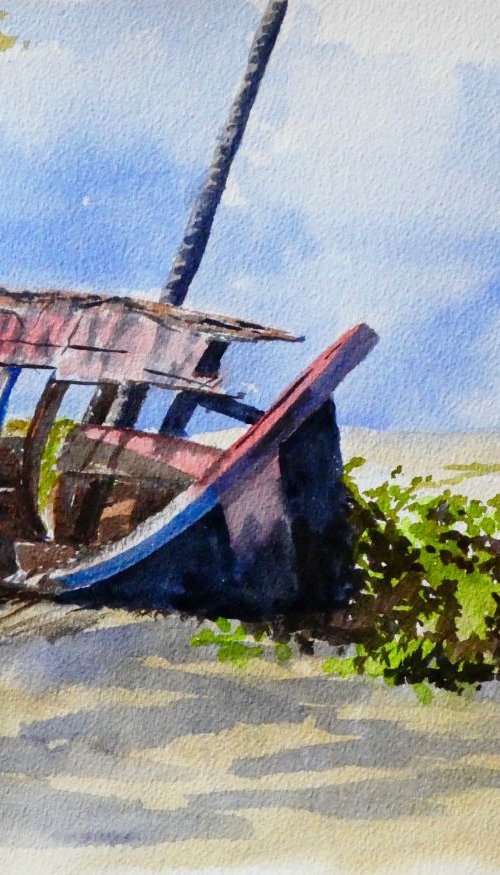 The Old Boat, Barbados by Colin Wadsworth