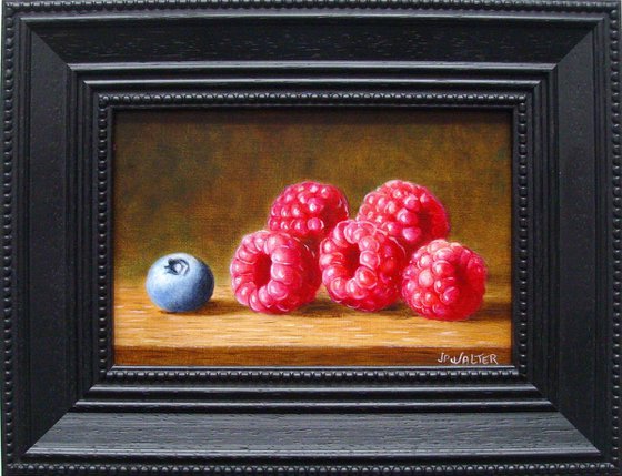 Raspberries and blueberry