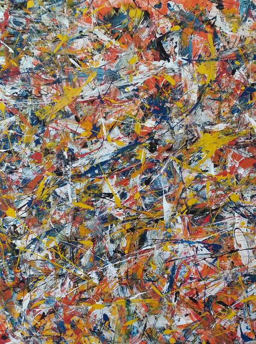 Abstract CONTEMPORARY ACRYLIC PAINTING on CANVAS by M.Y. by Max Yaskin