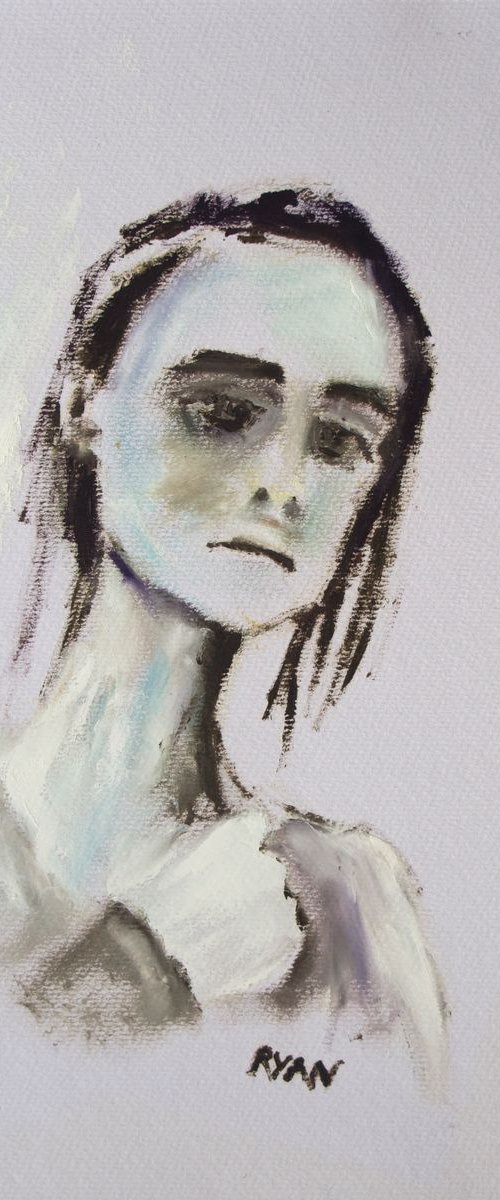 Sketch Of Girl In "Cont... by Ryan  Louder