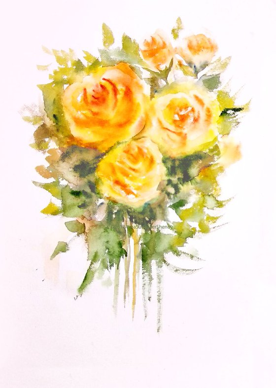 Three Yellow Roses