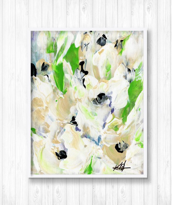 Tranquility Blooms 36 - Floral Painting by Kathy Morton Stanion