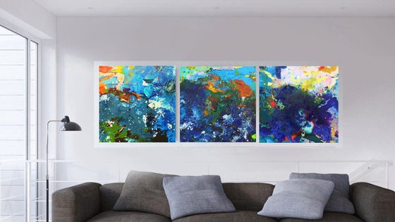 A large abstract painting