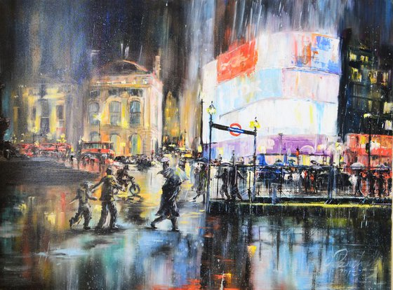 Contemporary wall art ''Piccadilly Circus''