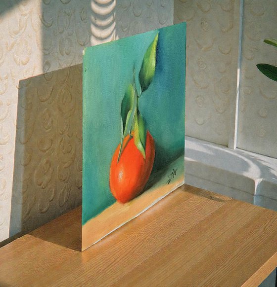 An Orange, still life painting