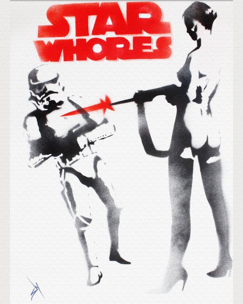 Star whores (on chunky canvas). by Juan Sly