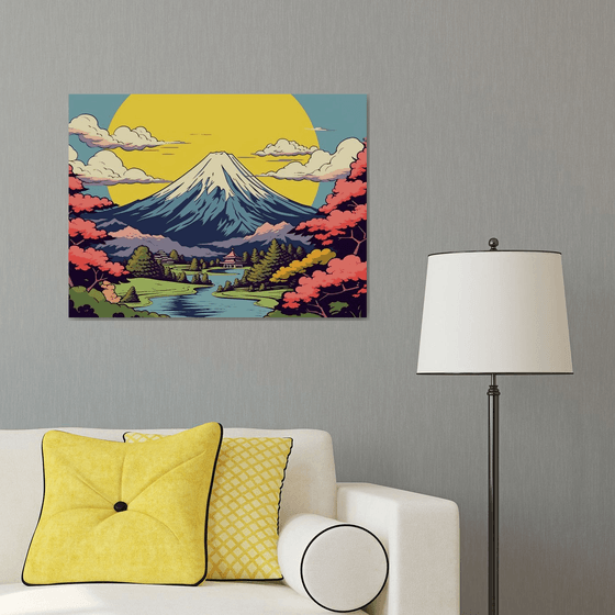 Landscape with Mount Fuji