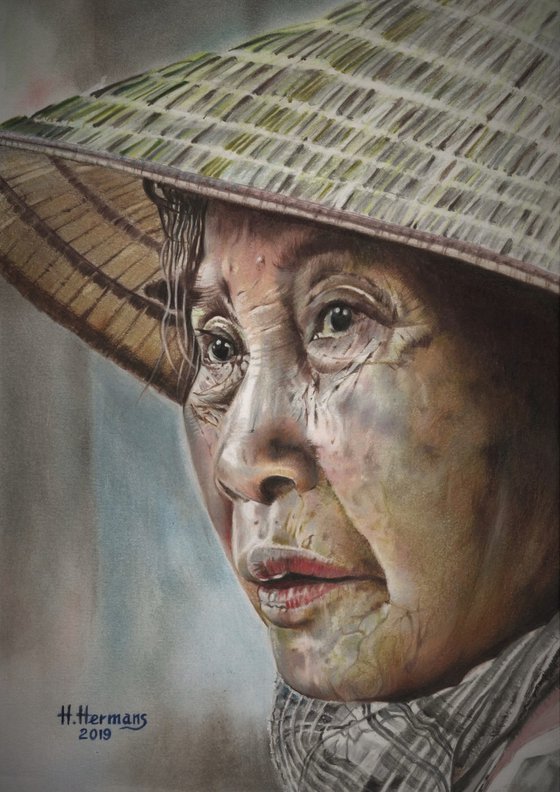 Chinese Rice field worker