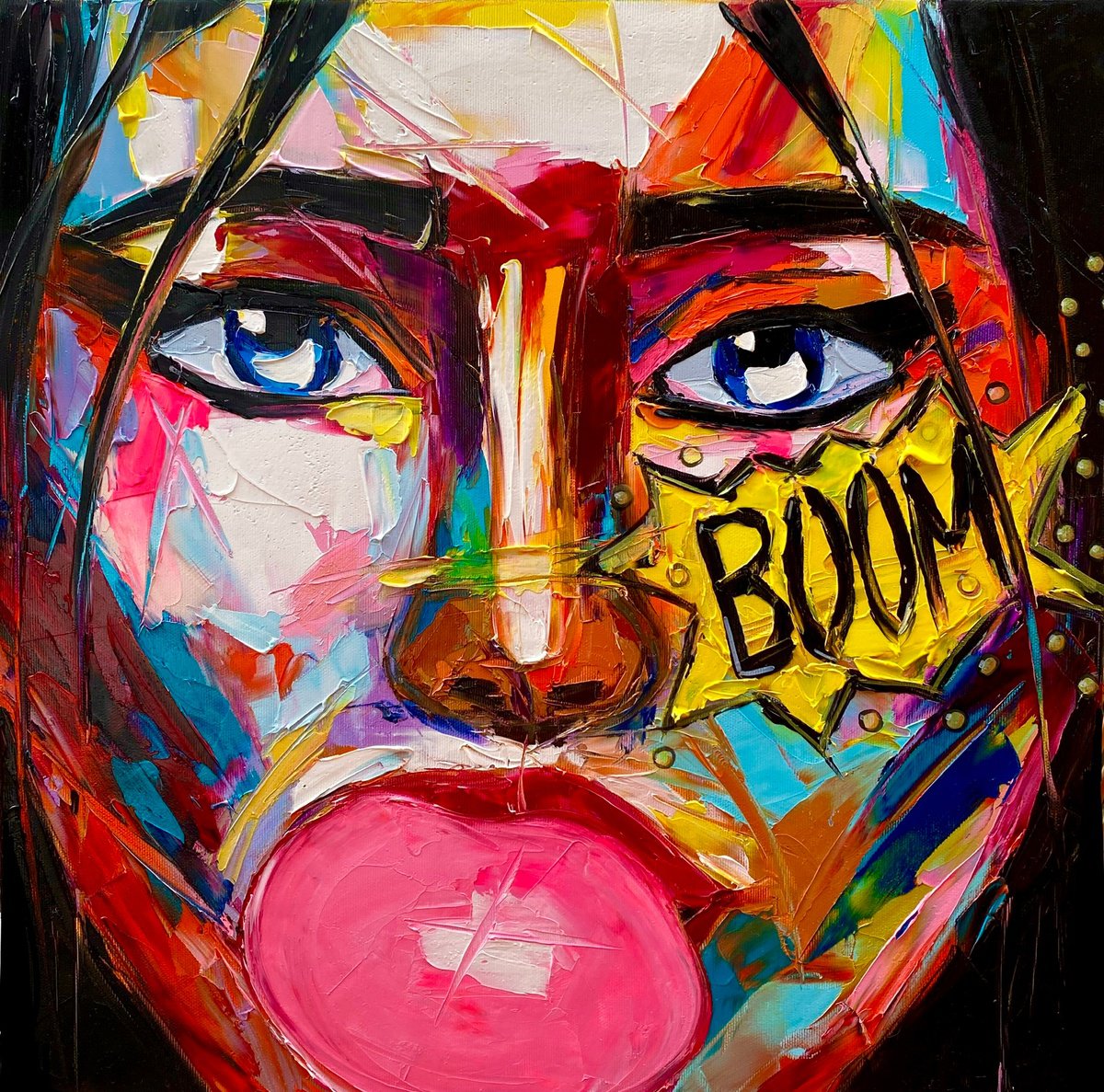 Expressive Oil Painting , Great Expectations By Lina Redford, 20 X 20, Artwork For Sale On Artfinder