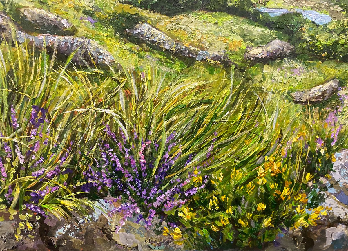 Impressionistic Landscape Acrylic Painting By Colette Baumback, 31 X 24, Ladies View, Killarney, Original Artwork