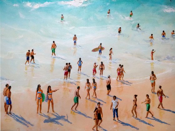 Summertime beach 48x30 in