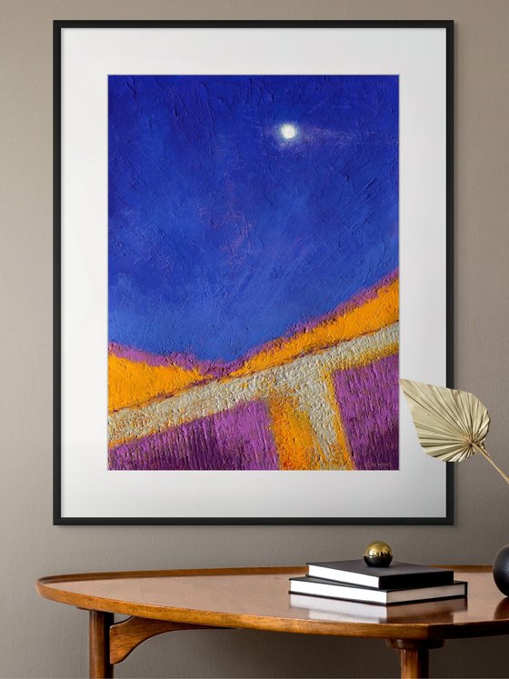 Ultramarine and Orange Abstraction