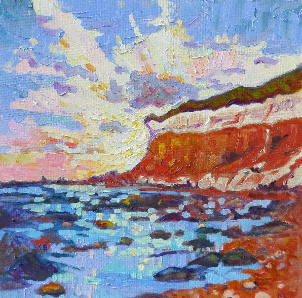 Hunstanton Cliffs and Beach by Mary Kemp