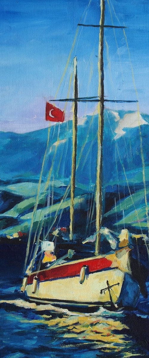 Sailboat by Alfia Koral