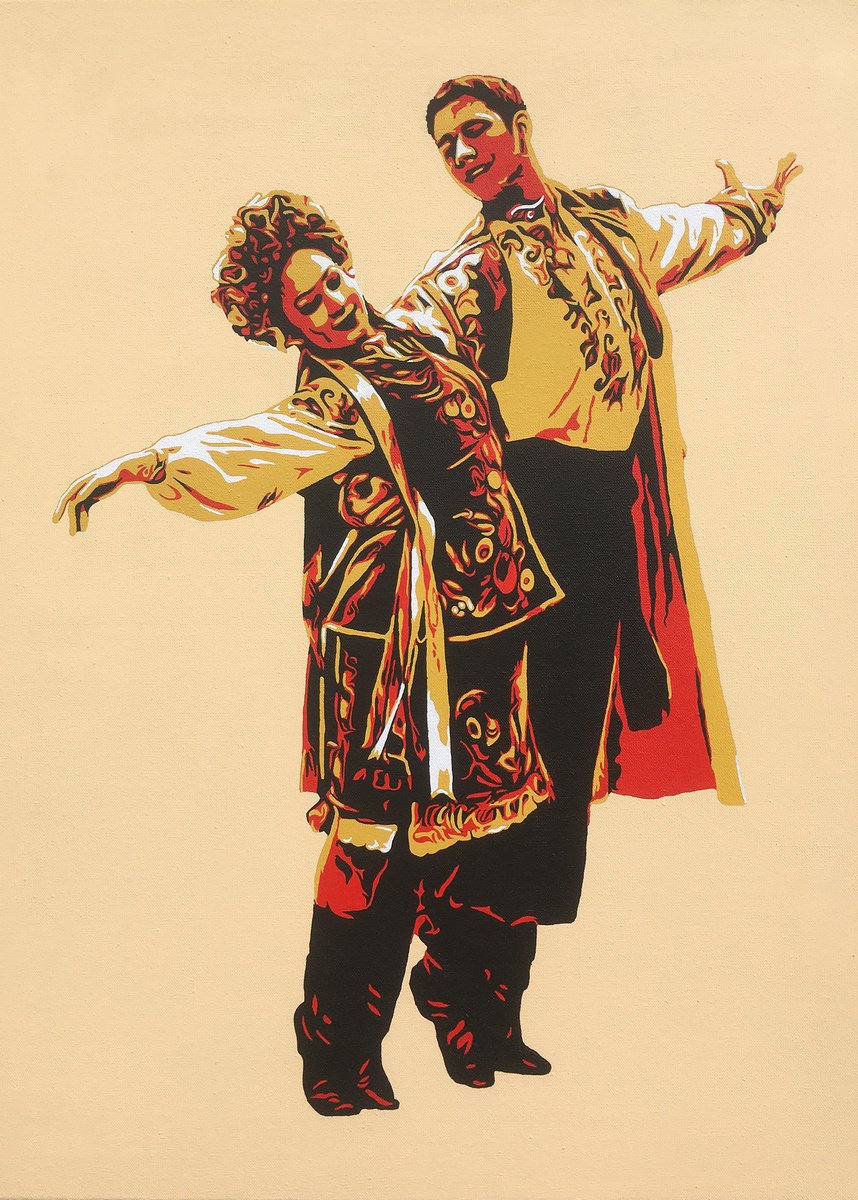 Folk dance_1 | 27,6x19,7 (70x50 cm) by Kosta Morr