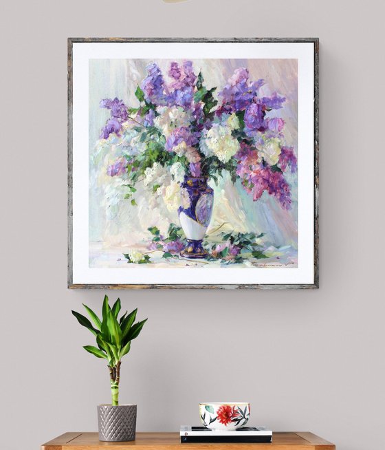 Lilac in an antique vase