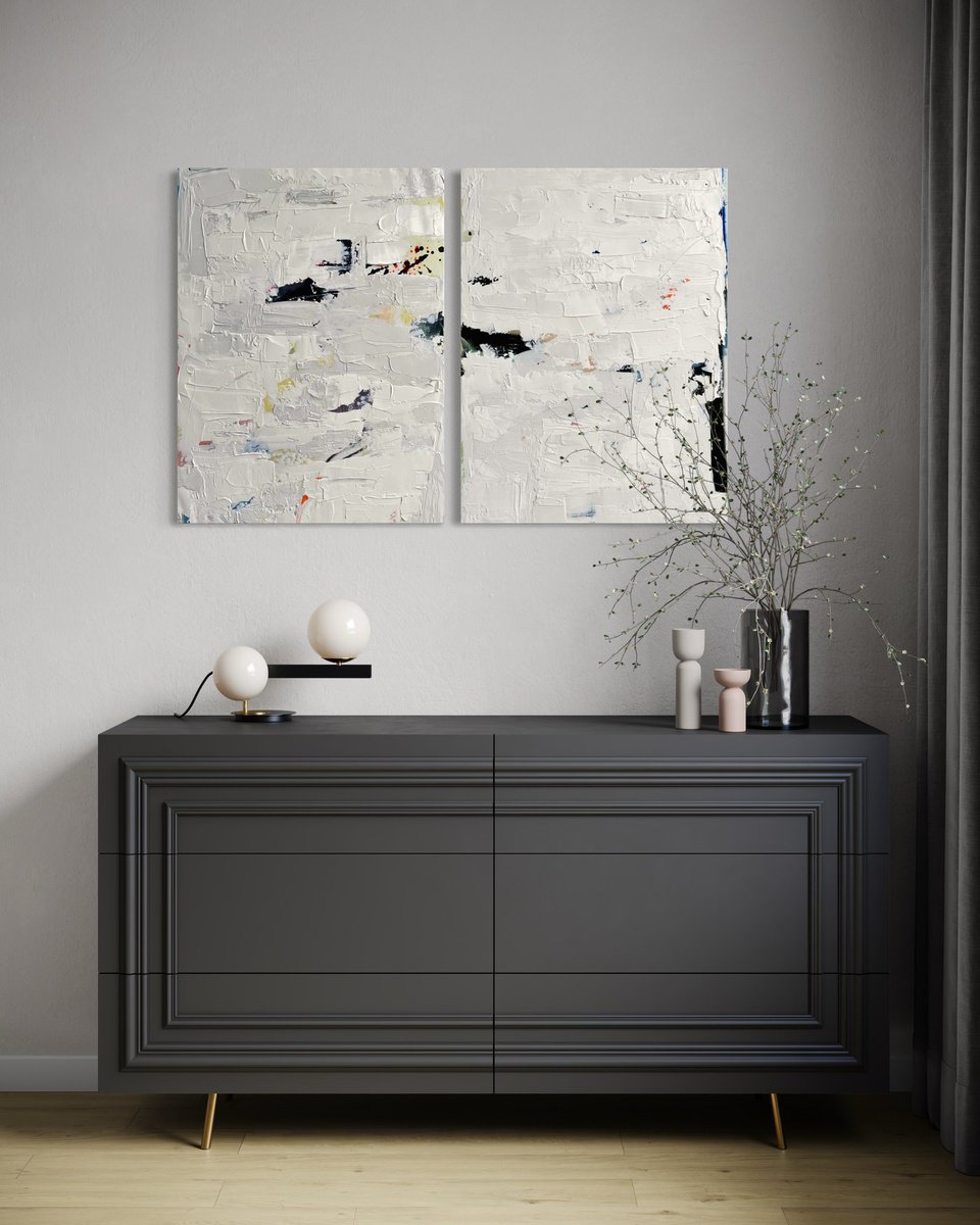 Abstract Acrylic Painting By Tanya Lytko, 47 X 31", "Thoughts Lead To Reality", Original Artwork