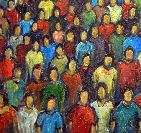 Anonymity : Faces in the Crowd 30x24