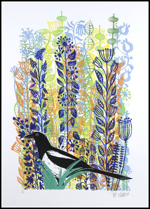 Magpie Flower Meadow by Mariann Johansen-Ellis
