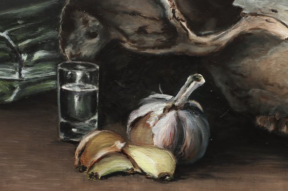 Vodka and garlic