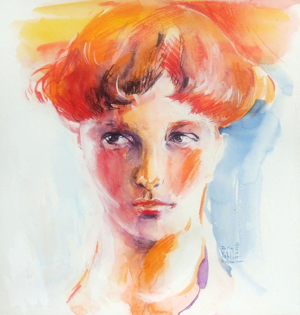 Teenagers. Frances the girl with red hair by Daria Yablon-Soloviova