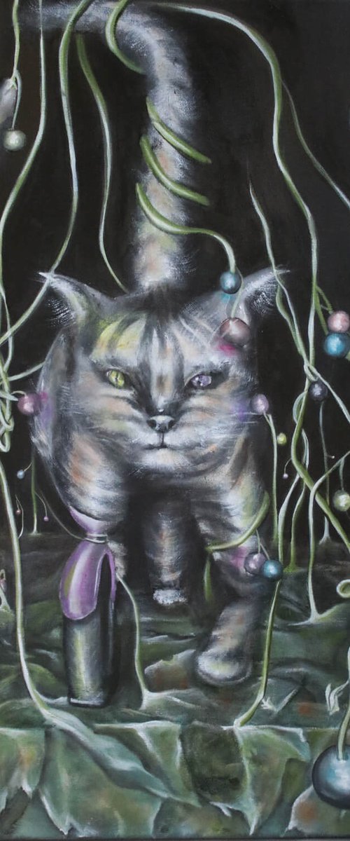 Cat as Zebra as Bacchus by Vanessa T Stefanova