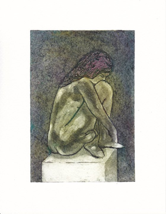 Seated female nude