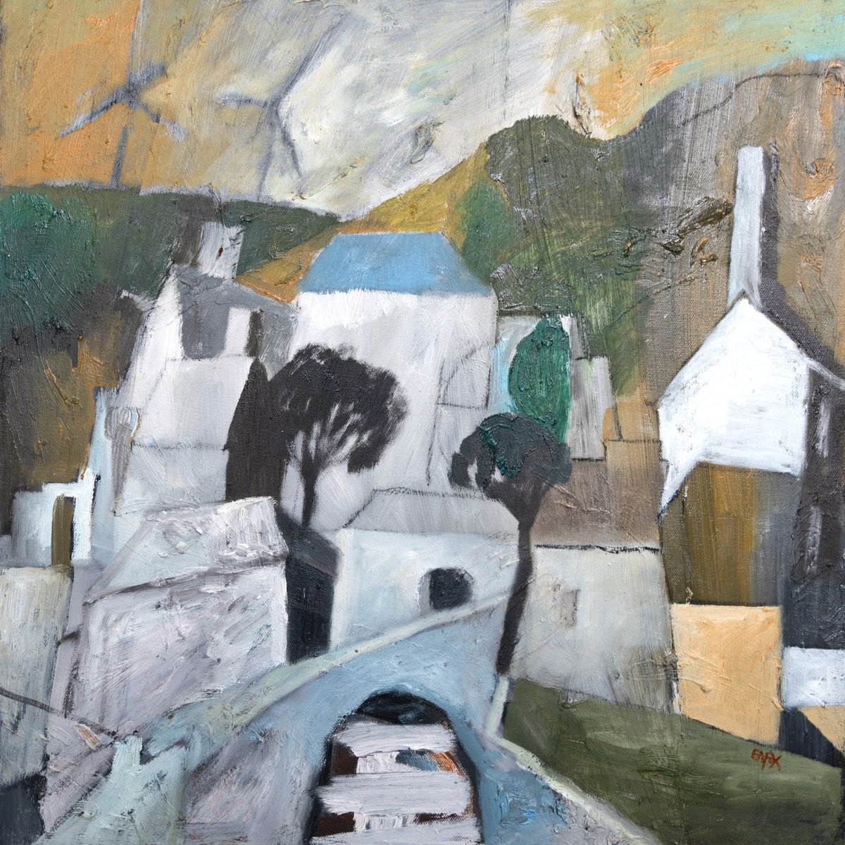 Riverside Mills 2 By Elizabeth Anne Fox, 20 X 20, Artwork For Sale On Artfinder