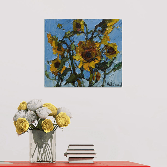 Sunflowers  Original Impasto Oil painting