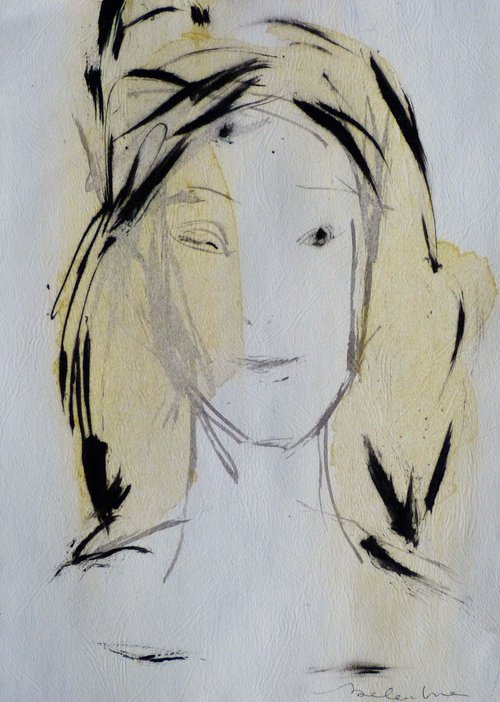Portrait 1C17, 21x29 cm by Frederic Belaubre