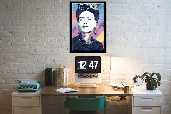 Frida Kahlo Portrait - Pop Art Modern Poster 2 Stylised Art