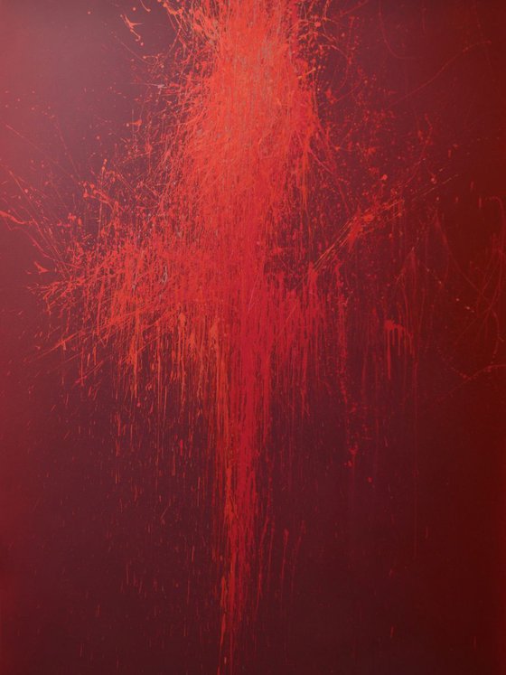 Oversized figurative painting - Red Firebird