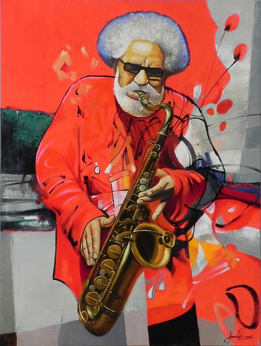 Expressive Oil Painting , *Living Jazz* By Mykhailo Novikov, 24 X 31, Artwork For Sale On Artfinder