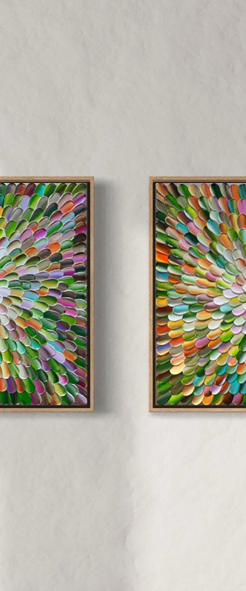 Bloom 43 - diptych by Tatiana Georgieva