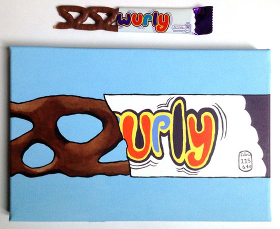 Pop Art Curly Wurly Chocolate Bar Painting On Canvas