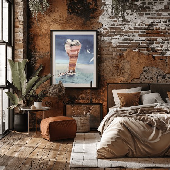 Cliffside Village Rescue, Dreamlike Art