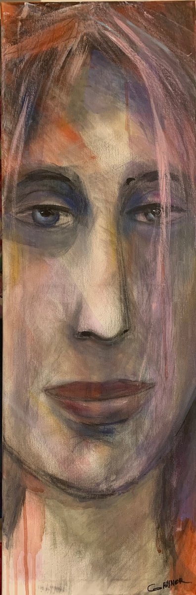 Urban And Pop Painting , Moon Girl # 2 By Leo Baxiner, 12 X 35, Artwork For Sale On Artfinder
