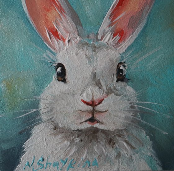 Bunny Painting Framed