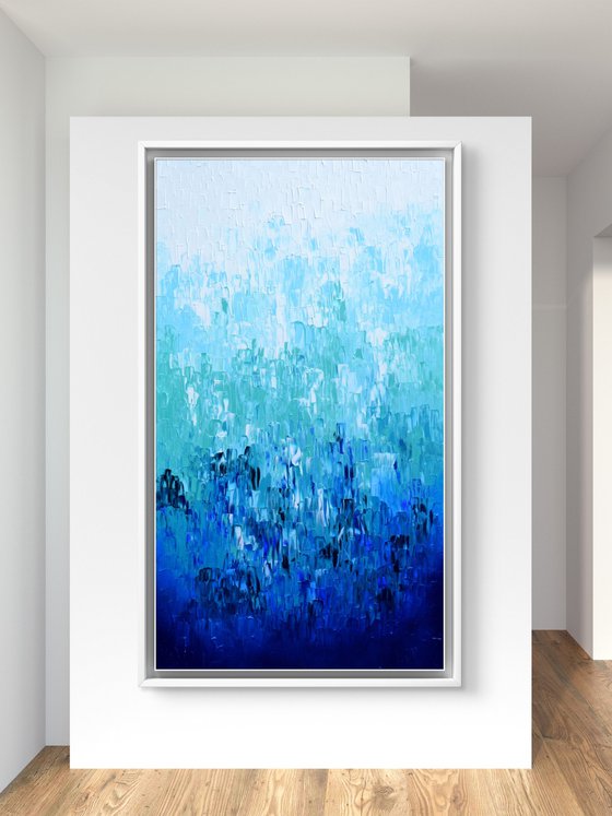Relief Blue 34 - Large Abstract Marine, Ocean