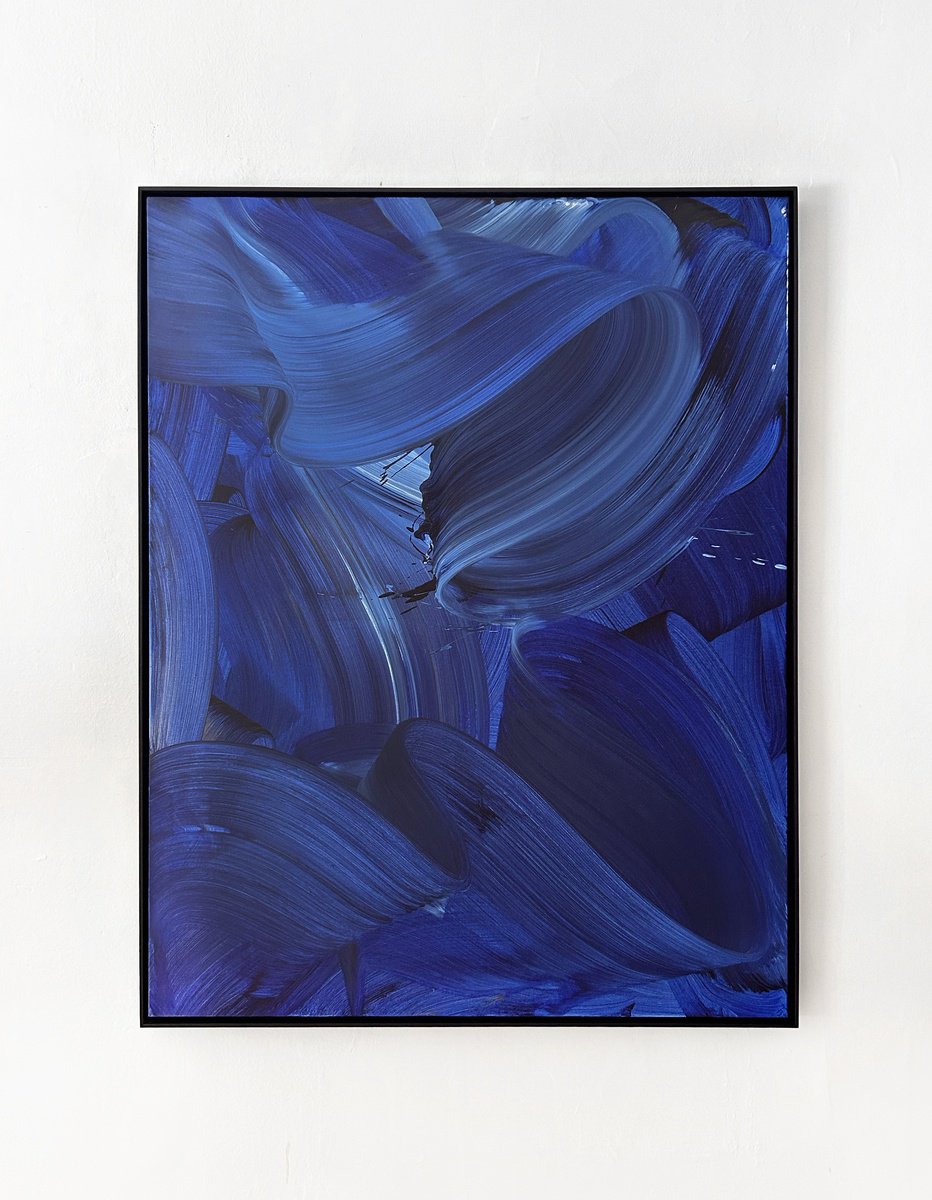 Organic Abstract Acrylic Painting By Nikolaos Schizas, 46 X 58", Extraordinary World, Original Artwork