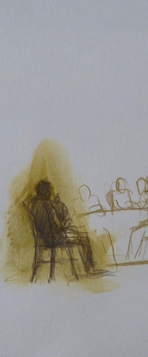 The Cafe Scene 4, 21x15 cm by Frederic Belaubre