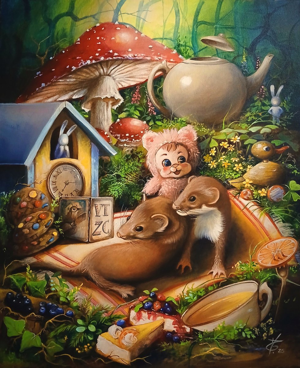 Surrealistic Animal Acrylic Painting By Valentina Toma