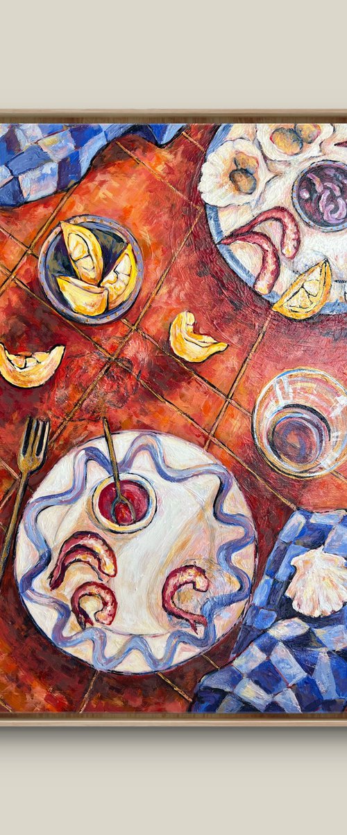 Shrimp, lemon and Oyster by Valentina Ash