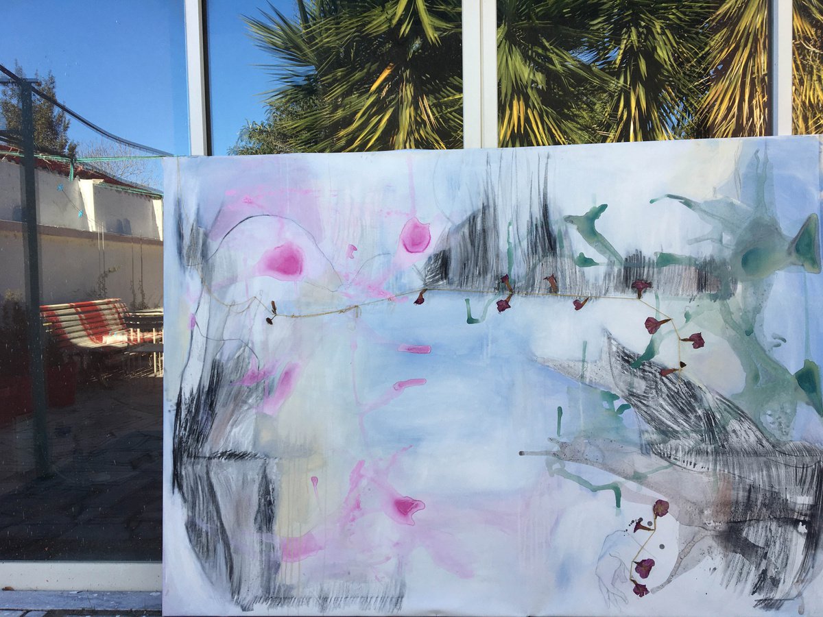 Portrait Painting By Gugi Goo, 79 X 57, Invisibile Words (Fuori), Original Artwork