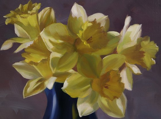 "Yellow Pegasus and Flowers"