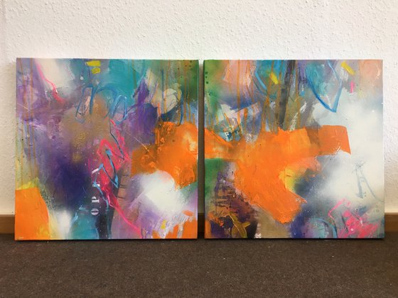 open mind I (diptych) 39.4"x19.7"