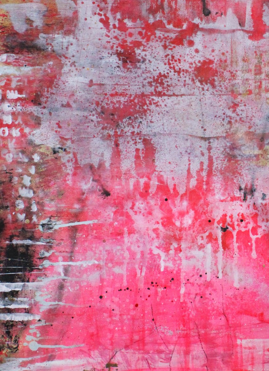 Abstract Acrylic Painting By Laura Spring, 18 X 24", The Language Of Love 1, Original Artwork